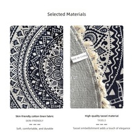 Nordischer Stil Grenzüberschreitender Freizeit-Teppich mit Quasten und Aufdruck, Rutschfester Wohnzimmer-Bodenteppich, Schlafzimmer-Bettvorleger, Maschinenwaschbar