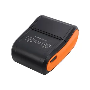 Imprimante de reçu de facture de poche Bluetooth, mini reçu de caisse sans fil 58mm Imprimante thermique mobile 2 "pour petites entreprises et restaurants