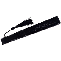 Éventail à main personnalisé de qualité supérieure, durable et facile à transporter, 11 pouces, plumes de dinde teintées, nervures blanches, multi-usages, style Love, en plastique