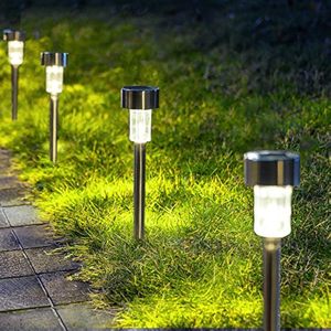 Lampe solaire de jardin en acier inoxydable personnalisable, étanche IP44, éclairage extérieur pour pelouse et aménagement paysager, livraison directe d'usine - Product Image 4