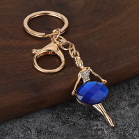 Porte-clés Danseuse de Ballet, Breloque Princesse, Pendentif Pierre Précieuse, Accessoire de Sac Élégant et Tendance, Beau Cadeau pour Femmes et Filles