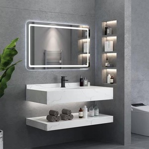 Meuble-lavabo moderne Wayon pour petite salle de bain avec miroir LED intelligent - Product Image 3