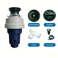 Broyeur de déchets électrique Bone-Hammer 1/2HP haute vitesse en acier inoxydable BH76 avec interrupteur pneumatique pour usage domestique continu et broyage multiple