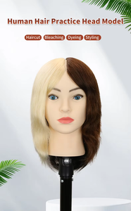 Tête d'entraînement professionnelle pour la coiffure, en <span class=keywords><strong>cheveux</strong></span> humains naturels, pour la <span class=keywords><strong>coupe</strong></span> et le décoloration des <span class=keywords><strong>cheveux</strong></span>, mannequin africain pour la formation - Product Image 5
