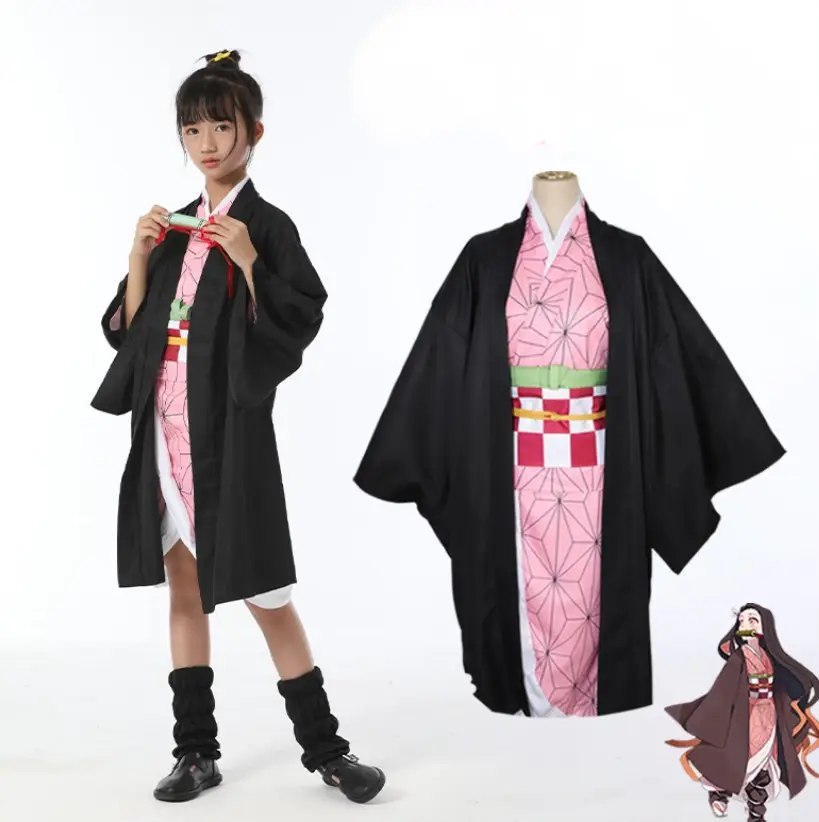 Giappone Anime Slayer Costume Cosplay Kids Kamado Tanjirou Nezuko Kochou Shinobu Suits