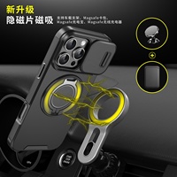 Nouvelle Coque Anti-Choc avec Cache Caméra Coulissant et Support Bague 360 pour iPhone 17 17 Pro Max, pour Samsung, Google, Xiaomi