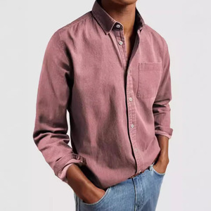 Camisa de Manga Larga <span class=keywords><strong>para</strong></span> <span class=keywords><strong>Hombre</strong></span>, Estilo Europeo Americano, Vintage, con Cuentas, de Poliéster, Color Sólido, <span class=keywords><strong>para</strong></span> Comercio Exterior Transfronterizo 2026 - Product Image 3