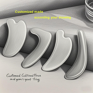 Herramienta de masaje Facial GuaSha hecha a mano de primera calidad, piedra de Jade curativa de cuarzo rosa Natural para función Manual de aplicación de cabeza - Product Image 5