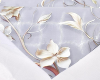 Nappe Moderne en PVC Non Tissé avec Estampage Doré, Design Floral Simple Anti-Plis, Écologique, Durable, Imperméable et Personnalisable