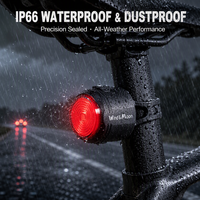 Feu arrière intelligent en alliage d'aluminium OEM pour vélo, 400 mAh, 6 modes, feu stop LED IP66 pour vélo