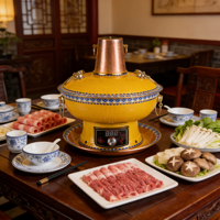 Cloisonné-Kupfer-Topf, traditionelles chinesisches Design, ohne Griff, mit Deckel, für den Haushalt