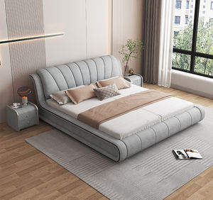 Elegante <span class=keywords><strong>letto</strong></span> in pelle <span class=keywords><strong>con</strong></span> testiera a forma di onda ideale per camere da <span class=keywords><strong>letto</strong></span> e alberghi moderni - Product Image 5