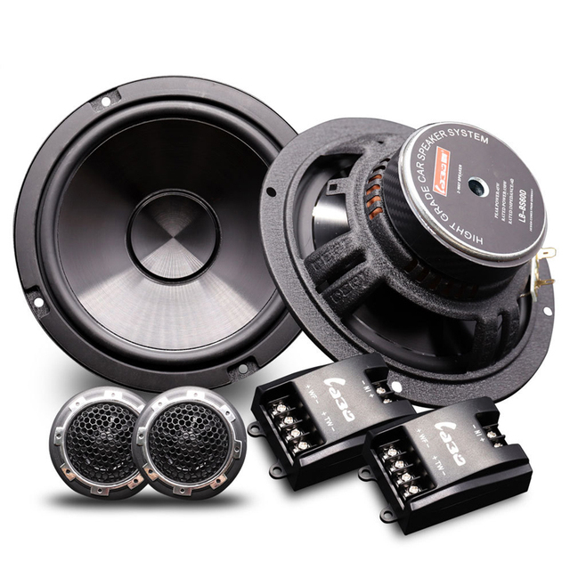 KYYSLB Car Audio Modified Speaker 6.5 Inch Woofer 4Ohm 150W Full Frequency LoudSpeaker Music Sound Amplifier Speaker Unit 2 Way