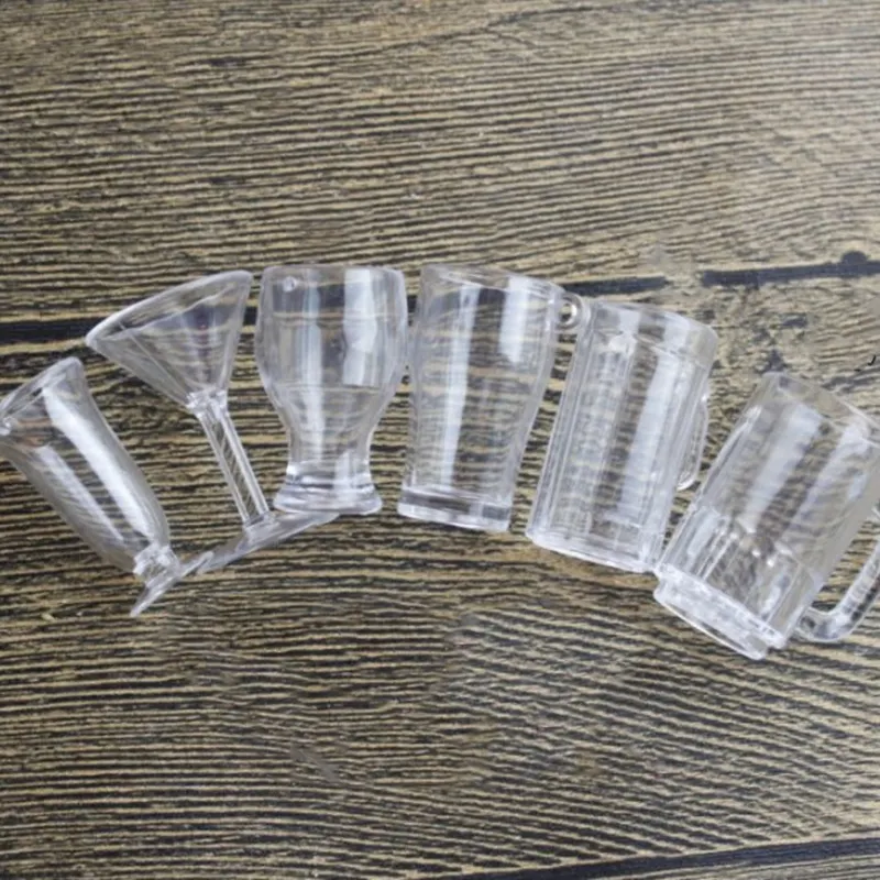 Amazon heiß verkaufen Mini Transparent Kitchen ware Toy Drink Cups Teller Teller Geschirr Miniaturen DIY Pretend Play