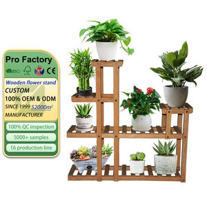 Pianta in legno di pino a 4 livelli 10 vasi di <span class=keywords><strong>fiori</strong></span> a più strati portabagagli <span class=keywords><strong>per</strong></span> fioriera verticale <span class=keywords><strong>per</strong></span> Patio interno/esterno - Product Image 1