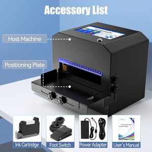 Inkjet <strong>Coding</strong> Machine 7" Touch Screen <strong>Batch</strong> Code &amp; Barcode/QR Code/Picture <strong>Date</strong> Printer No Ink Cartridge for Various Materials - Product Image 4