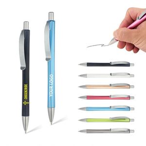 Custom Logo Printed 1.0mm Writing Width Plastic Click <b>Pen</b> Promotional Plastic Branded Novelty Ball Point <b>Pens</b> - Product Image 1