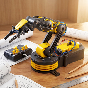Jouets robots éducatifs d'ingénierie à assembler soi-même, science STEM, <span class=keywords><strong>bras</strong></span> <span class=keywords><strong>hydraulique</strong></span> à énergie aquatique, certifié EN71, ensemble en boîte pour enfants - Product Image 1