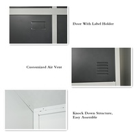 Armoire de rangement à double porte pour bureau et maison, casier en métal fer forgé verrouillable pour le personnel