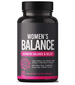 Suplemento OEM/ODM para mujeres, extracto de Cohosh negro Natural y raíz de Dong Quai, cápsula completa de cuidado Herbal para la menopausia