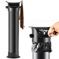 Knockbox absorbant de style Barista au sol commercial avec base antidérapante amovible, poubelle de collecte de mouture de café