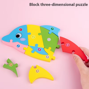 Casse-tête Montessori en bois 3D pour enfants de 5 à 7 ans, jouets interactifs faits à la main, jouet éducatif avec conception de bus - Product Image 4