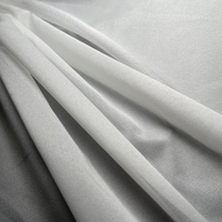 Entoilage thermocollant sergé 100 % polyester blanc et noir pour vêtements