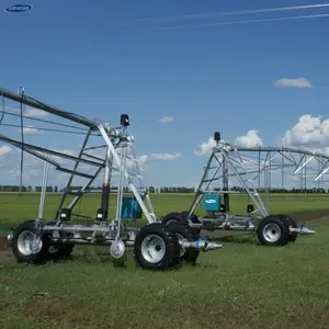 Système d'arrosage linéaire à quatre roues, équipement de ferme de terre, installation d'irrigation latéral/déménagement à vendre