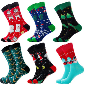<span class=keywords><strong>Chaussettes</strong></span> de Noël amusantes et colorées pour hommes et femmes, motif Père Noël mignon, <span class=keywords><strong>chaussettes</strong></span> fantaisie en coton pour les fêtes - Product Image 3