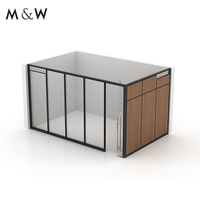 Cloison de séparation en verre insonorisée moderne de haute qualité, démontable et pleine hauteur, pour usage professionnel M&W