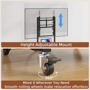 Meuble TV <span class=keywords><strong>en</strong></span> bois moderne sur roulettes pour salon, appartement, plusieurs pièces, usage domestique et professionnel - Product Image 1