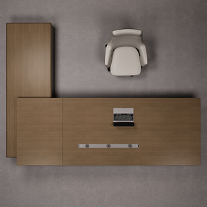 Escritorio de presidente ejecutivo de madera maciza moderno de lujo de gama alta Juego de escritorio de oficina simple de muebles de madera de alta calidad - Product Image 3