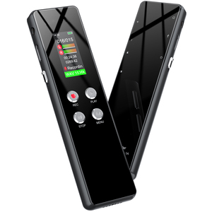 Grabadora <span class=keywords><strong>de</strong></span> Voz Digital Portátil <span class=keywords><strong>de</strong></span> Metal <span class=keywords><strong>de</strong></span> 32 GB con <span class=keywords><strong>Pantalla</strong></span> <span class=keywords><strong>de</strong></span> 0.96 Pulgadas, USB2.0 Tipo C, Compatible con WAV, Grabación <span class=keywords><strong>de</strong></span> Larga Duración, para Estudiantes y Conferencias - Product Image 1