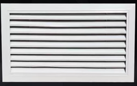 Grilles de ventilation carrées pour fenêtres, en PVC, design industriel moderne, réglables pour entrepôt et salon