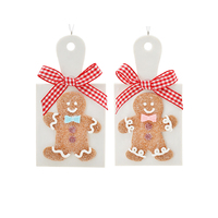 Nouveau doux poterie pain d'épice homme biscuits arbre de noël suspendus décoration pain sol pour la maison pendentif intérieur cadeaux ornements