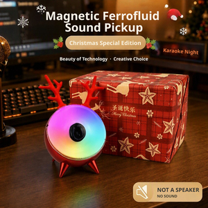 Ferrofluido Danzante Intelligente con <span class=keywords><strong>Ritmo</strong></span> Musicale, Altoparlante Ferrofluido per <span class=keywords><strong>Musica</strong></span>/Partner Sonoro, Lampada Display Ferrofluido, Regali di Natale - Product Image 1