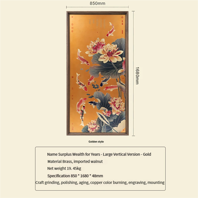 Years of surplus wealth - Gold 85 * 168cm