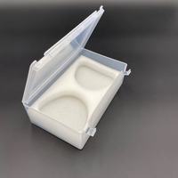 JAPI Boîte à dents carrées en plastique Boîte à éponge de livraison pour fausses dents Boîte à prothèses dentaires avec inserts en mousse Éponge de laboratoire dentaire Faux