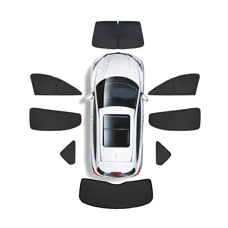 Tesla Model Y 2024 2021 액세서리에 대한 자동차 측면 창 차양 선 바이저 전면 후면 앞 유리 개인 정보 보호 창 방패 화면