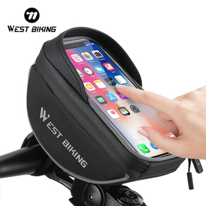 Sac de téléphone portable pour vélo WEST BIKING, écran tactile TPU, étanche, pour cadre avant, réfléchissant, pour cyclisme - Product Image 1