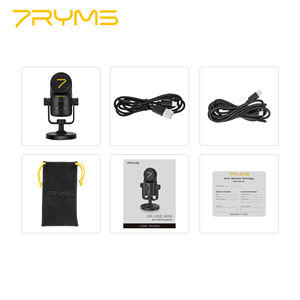 7Ryms Mini Micrófono de condensador USB-Micrófono de conferencia de escritorio portátil para grabación y transmisión <span class=keywords><strong>en</strong></span> PC y <span class=keywords><strong>Mac</strong></span> - Product Image 5