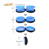 Famipet – bol pliable et Portable en Silicone, Double Design personnalisé pour voyage, bol pour chien