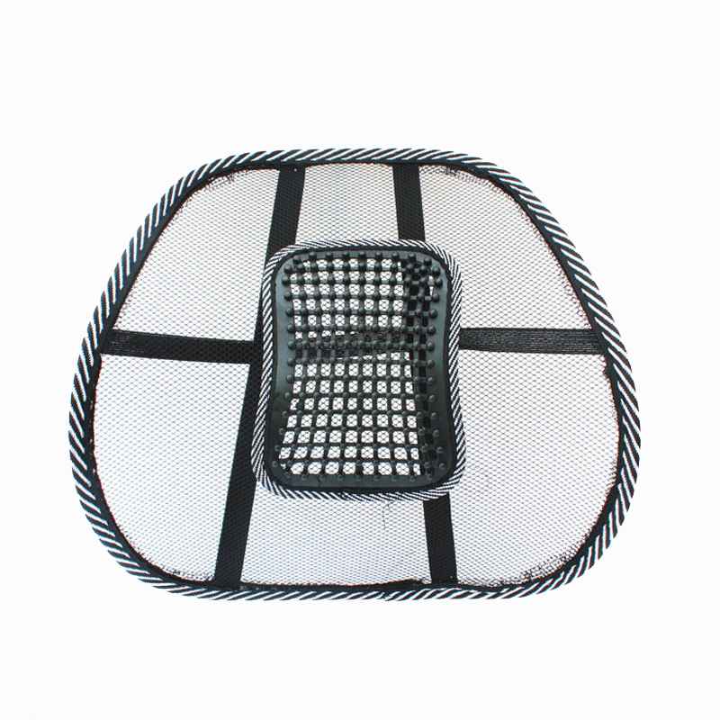 Breathable Mesh Car Seat Waist Support Cushion | Polyester Lumbar Back Rest Pillow for Car, Office Chair &amp; Outdoor Seating