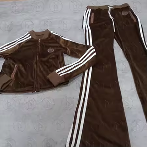 Completo in Velluto da <span class=keywords><strong>Donna</strong></span> 2026, Set 2 Pezzi Morbido e Traspirante, Giacca in Velluto Elasticizzato Aderente per <span class=keywords><strong>Donna</strong></span> - Product Image 3