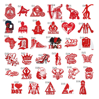 Écussons brodés thermocollants en sergé pour fraternités universitaires, badges personnalisés brodés de lettres grecques pour vestes, sacs, chapeaux et uniformes