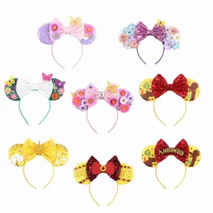 Kids Cosplay Headband Butterfly Flower Head Buckle Decoration Sequin Bow Children Costume Headband Fashion Hair Accessories