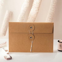 Portefeuille en papier de haute qualité avec boucle de fermeture, enveloppe classique romantique, emballage cadeau personnalisé avec logo, design et taille sur mesure