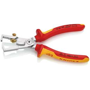 KNIPEX 13 66 180 StriX®Pinces à dénuder avec cisailles à câble isolées avec gaines à plusieurs composants, chromées testées VDE 18 - Product Image 2