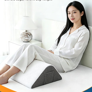 Almohada <span class=keywords><strong>de</strong></span> Espuma Viscoelástica <span class=keywords><strong>de</strong></span> Alta Densidad con Soporte Elevado para Alivio del <span class=keywords><strong>Dolor</strong></span> <span class=keywords><strong>de</strong></span> Piernas en Enfermería, con Funda Extraíble y Lavable - Product Image 2