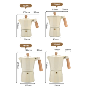 Vente chaude Cafetière à expresso en aluminium Moka Pot pour la maison Café commercial Accessoires de préparation du café réutilisables Vente en gros - Product Image 5